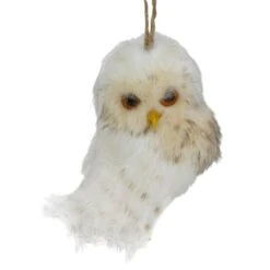 Northlight White And Brown Faux Fur Owl Ornament -Michaels Store D491051S 11