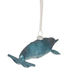 Northlight Blue Glitter Pipefish Glass Ornament -Michaels Store D491052S 14