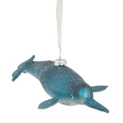 Northlight Blue Glitter Pipefish Glass Ornament -Michaels Store D491052S 2