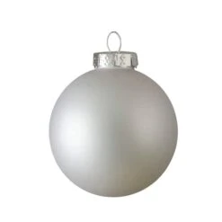 Northlight 40ct. Shiny & Matte Silver Glass Ball Ornaments -Michaels Store D491053S 2