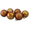 Northlight 6ct. Bronze & Amber 2-Finish Glass Ball Ornaments