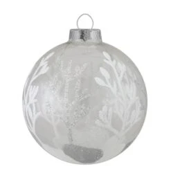 Northlight 4ct. Silver & Clear 2-Finish Glass Ball Ornaments -Michaels Store D491056S 14