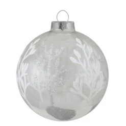 Northlight 4ct. Silver & Clear 2-Finish Glass Ball Ornaments -Michaels Store D491056S 2