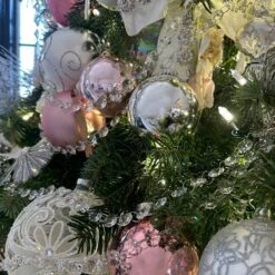 Northlight 4ct. Pink 2-Finish Glass Ball Ornaments -Michaels Store D491057S 6