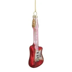 Northlight Red & Silver Bass Guitar Glass Ornament 13 Northlight Red & Silver Bass Guitar Glass Ornament -Michaels Store D491062S 3