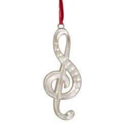 Northlight Silver Plated Clef Music Note Crystal Embellished Metal Ornament -Michaels Store D491064S 4