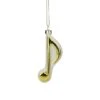 Northlight Gold & White Sixteenth Note Music Symbol Glass Ornament