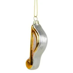 Northlight Gold & White Sixteenth Note Music Symbol Glass Ornament -Michaels Store D491065S 13