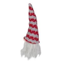Northlight 8" Red & Gray Knit Gnome Head LED Ornament -Michaels Store D491069S 2