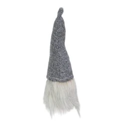 Northlight 8" Metallic Gray Knit Gnome Head LED Ornament -Michaels Store D491070S 3