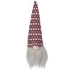 Northlight 8" Red, White & Gray Knit Gnome Head LED Ornament