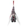 Northlight 6" Gray & Red Plaid Santa's Helper Gnome Hat Knit Ornament