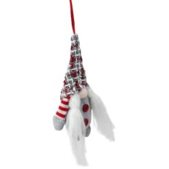Northlight 6" Gray & Red Plaid Santa's Helper Gnome Hat Knit Ornament 7 Northlight 6" Gray & Red Plaid Santa's Helper Gnome Hat Knit Ornament -Michaels Store D491072S 3