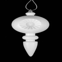 4ct. 7.5" Matte White Retro Reflector Shatterproof Christmas Finial Ornaments -Michaels Store D491081S 2