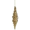 Northlight 8.5" Shiny Gold Textured Finial Christmas Ornament
