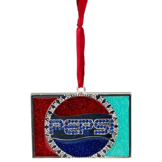 Northlight 3" Red & Blue Pepsi Globe Logo European Crystal Christmas Ornament 2 Northlight 3" Red & Blue Pepsi Globe Logo European Crystal Christmas Ornament - Image 2