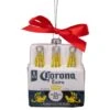 Northlight 6ct. 3.5" Red, White & Yellow Corona Six Pack Glass Christmas Ornaments