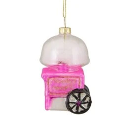 Northlight 3.5" Pink, White & Gold Cotton Candy Machine Glass Christmas Ornament -Michaels Store D491085S 14