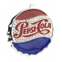 Northlight 3" Sequined & Glitter Blue & Red "PEPSI COLA" Bottle Cap Logo Christmas Ornament -Michaels Store D491086S 13