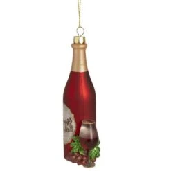Northlight 6" Matte Red Wine Country Glass Bottle Christmas Ornament 19 Northlight 6" Matte Red Wine Country Glass Bottle Christmas Ornament -Michaels Store D491087S 13