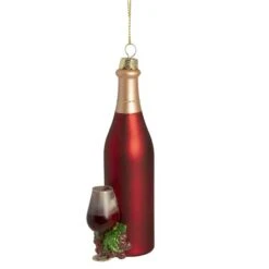 Northlight 6" Matte Red Wine Country Glass Bottle Christmas Ornament 16 Northlight 6" Matte Red Wine Country Glass Bottle Christmas Ornament -Michaels Store D491087S 5