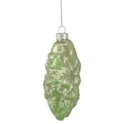 Northlight 4" Glittered Green Poinsettia Flower Glass Christmas Ornament 10 Northlight 4" Glittered Green Poinsettia Flower Glass Christmas Ornament -Michaels Store D491091S 2