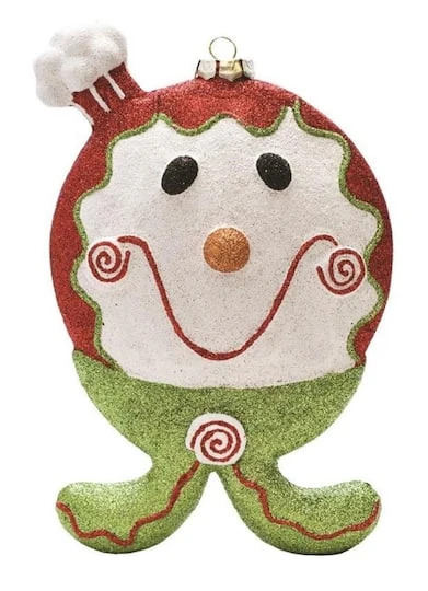Northlight 9" Glittered Red & Green Shatterproof Gingerbread Boy Christmas Ornament 2 Northlight 9" Glittered Red & Green Shatterproof Gingerbread Boy Christmas Ornament - Image 2