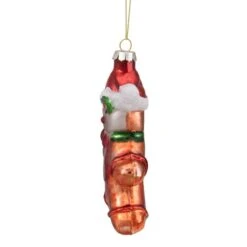 Northlight 5" Gingerbread Man With Santa Hat Hanging Glass Christmas Ornament 10 Northlight 5" Gingerbread Man With Santa Hat Hanging Glass Christmas Ornament -Michaels Store D491096S 4