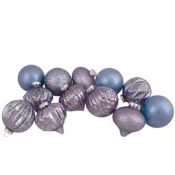 Northlight 12ct. 3" Glitter & Matte Purple Tone Finial & Glass Ball Christmas Ornaments -Michaels Store D491102S 11