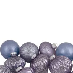 Northlight 12ct. 3" Glitter & Matte Purple Tone Finial & Glass Ball Christmas Ornaments -Michaels Store D491102S 12