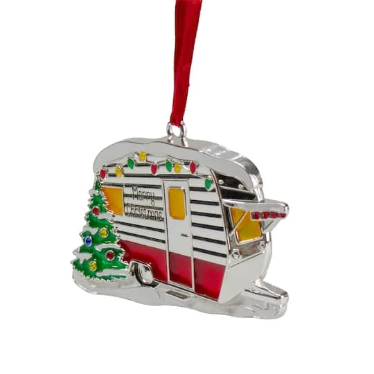 Northlight Silver Plated Camper Crystal Embellished Ornament 4 Northlight Silver Plated Camper Crystal Embellished Ornament - Image 4
