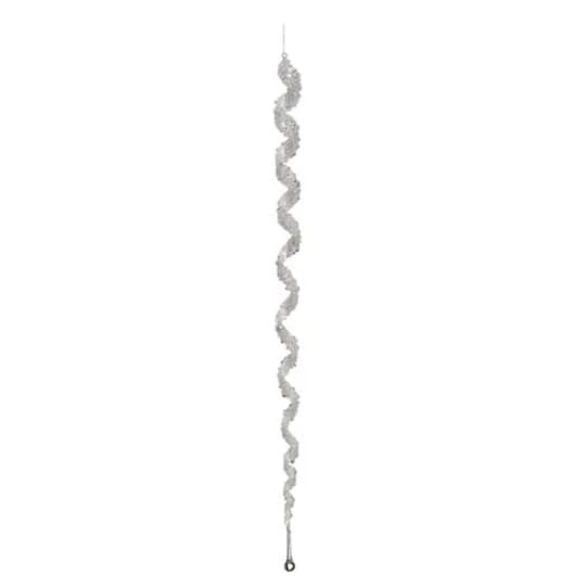 27" Clear Elegant Spiral Winter Icicle Drop Ornament 1 27" Clear Elegant Spiral Winter Icicle Drop Ornament