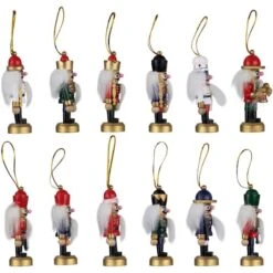 Northlight 12ct. 3.25" Multicolor Nutcracker Wood Ornaments -Michaels Store D491121S 13