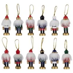 Northlight 12ct. 3.25" Multicolor Nutcracker Wood Ornaments -Michaels Store D491121S 4