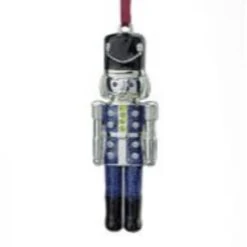 Northlight 3.75" Shiny Silver And Blue Nutcracker Crystal Embellished Ornament -Michaels Store D491125S 2