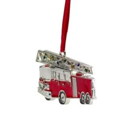 Northlight Silver Plated Fire Truck Crystal Embellished Ornament -Michaels Store D491131S 3