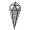 Northlight 10.5" Silver And Clear Mirrored Geometric Framed Drop Ornament