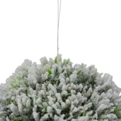 Northlight 6" White And Green Frosted Pine Round Ornament -Michaels Store D491135S 2