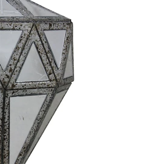 Northlight 5.5" Silver And Clear Mirrored Framed Geometric Drop Ornament 4 Northlight 5.5" Silver And Clear Mirrored Framed Geometric Drop Ornament - Image 4