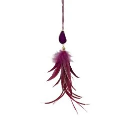Northlight Red Feather And Gemstone Pendant Ornament -Michaels Store D491137S 2