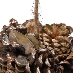Northlight 5" Glitter Copper Pine Cone And Leaves Round Ornament -Michaels Store D491143S 15