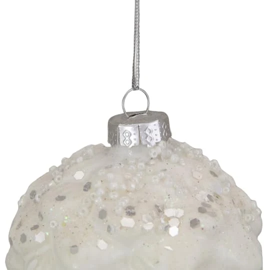 Northlight 3.5" Silver Frosted Pine Cone Glass Christmas Ornament 4 Northlight 3.5" Silver Frosted Pine Cone Glass Christmas Ornament - Image 4