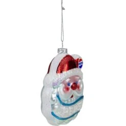 Northlight 4.5" Blue & Red Glittered Santa Claus Head Pepsi Christmas Ornament -Michaels Store D491147S 2