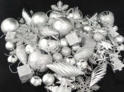 Northlight 125ct 5.5" Splendor Silver Shatterproof 4-Finish Christmas Ornaments -Michaels Store D491153S 12