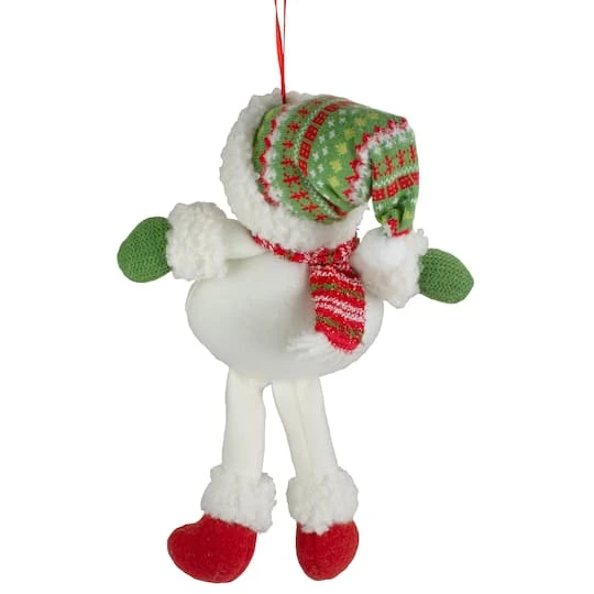 Northlight 13" Jolly Smiling Plush Snowman Hanging Christmas Ornament 5 Northlight 13" Jolly Smiling Plush Snowman Hanging Christmas Ornament - Image 5