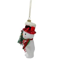 Northlight 5.5" White & Red Glass Snowman Christmas Ornament -Michaels Store D491161S 13