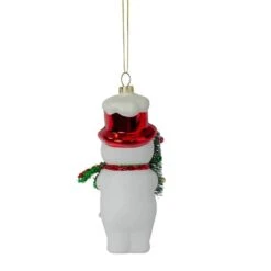 Northlight 5.5" White & Red Glass Snowman Christmas Ornament -Michaels Store D491161S 14