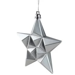 12ct. 5" Glitter & Matte Silver Splendor Shatterproof Star Christmas Ornaments 5 12ct. 5" Glitter & Matte Silver Splendor Shatterproof Star Christmas Ornaments -Michaels Store D491165S 2