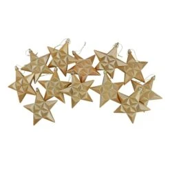12ct. 5" Glitter & Matte Vegas Gold Shatterproof Christmas Star Ornaments -Michaels Store D491167S 3