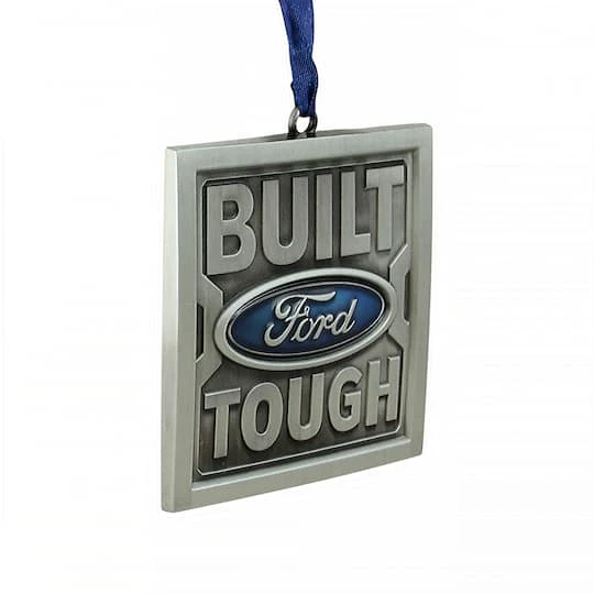 Northlight 3" Brushed Nickel Plated Built Ford Tough Christmas Ornament 3 Northlight 3" Brushed Nickel Plated Built Ford Tough Christmas Ornament - Image 3